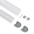 GloboStar® SURFACEPENDANT-PROFILE 70871-1M Προφίλ Αλουμινίου - Βάση & Ψύκτρα Ταινίας LED με Λευκό Γαλακτερό Κάλυμμα - Επιφανειακή & Κρεμαστή Χρήση - Πατητό Κάλυμμα - Λευκό - 1 Μέτρα - Μ100 x Π4.5 x Υ4.2cm - ledmania.gr