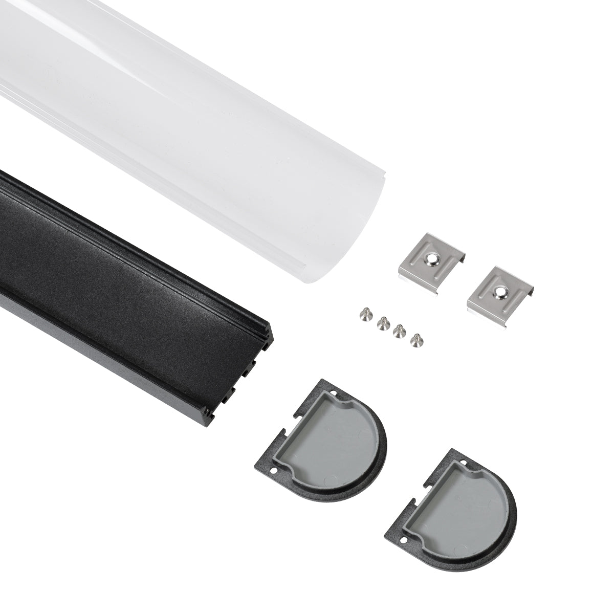 GloboStar® SURFACEPENDANT-PROFILE 70872-1M Προφίλ Αλουμινίου - Βάση & Ψύκτρα Ταινίας LED με Λευκό Γαλακτερό Κάλυμμα - Επιφανειακή & Κρεμαστή Χρήση - Πατητό Κάλυμμα - Μαύρο - 1 Μέτρα - Μ100 x Π4.5 x Υ4.2cm - ledmania.gr
