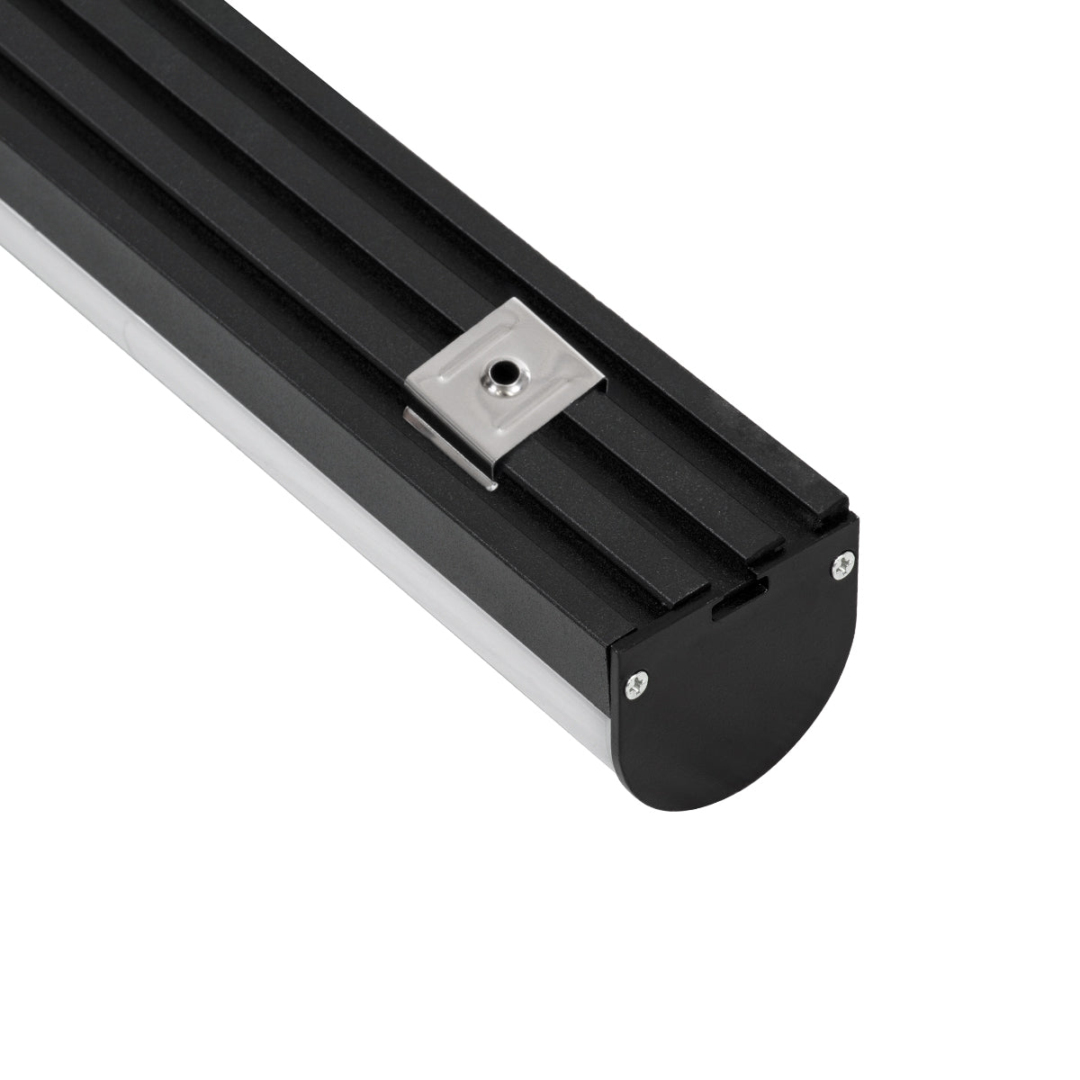 GloboStar® SURFACEPENDANT-PROFILE 70872-1M Προφίλ Αλουμινίου - Βάση & Ψύκτρα Ταινίας LED με Λευκό Γαλακτερό Κάλυμμα - Επιφανειακή & Κρεμαστή Χρήση - Πατητό Κάλυμμα - Μαύρο - 1 Μέτρα - Μ100 x Π4.5 x Υ4.2cm - ledmania.gr