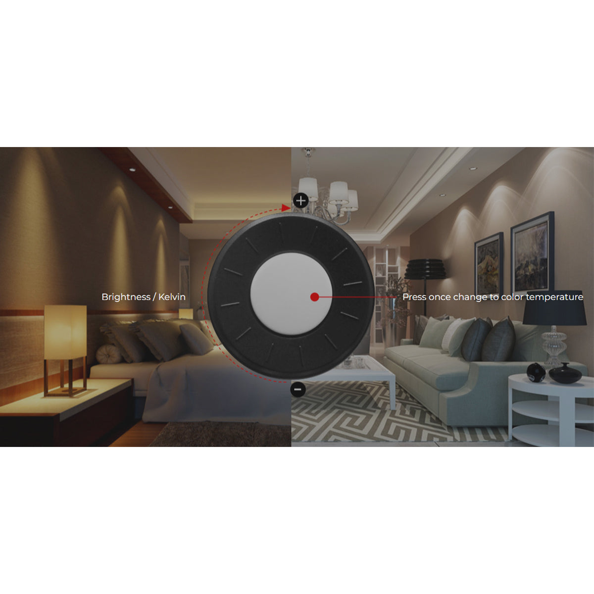 GloboStar® 71402 FUT006 Ασύρματο Χειριστήριο 2.4Ghz 4 Group για όλα τα Controller CCT & Μονόχρωμα Mi Light & Mi Boxer DC 3V 2 x AAA - IP20 Μ10.8 x Π5.4 x Υ2cm - 5 Years Warranty - ledmania.gr
