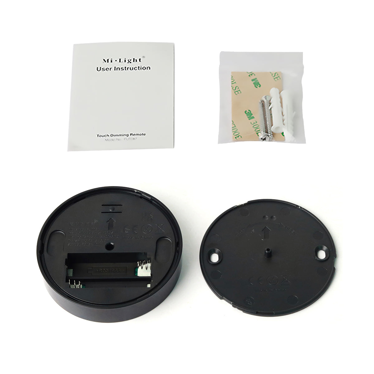 GloboStar® 71403 FUT087-B Ασύρματο Χειριστήριο 2.4Ghz Touch Switch 1 Group για όλα τα Controller Μονόχρωμα Mi Light & Mi Boxer DC 3V 2 x AAA - IP20 Φ8 x Υ1.8cm - 5 Years Warranty - ledmania.gr