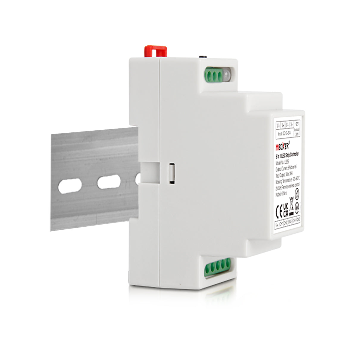GloboStar® 71415 LS2S DC Controller Din Rail Ράγας WiFi 5 Καναλιών DC 12-24V 5 x 6A 144W - Max 10A 240W - IP20 RGBW+WW+CCT Μ9 x Π3.4 x Υ6cm - 5 Years Warranty - ledmania.gr