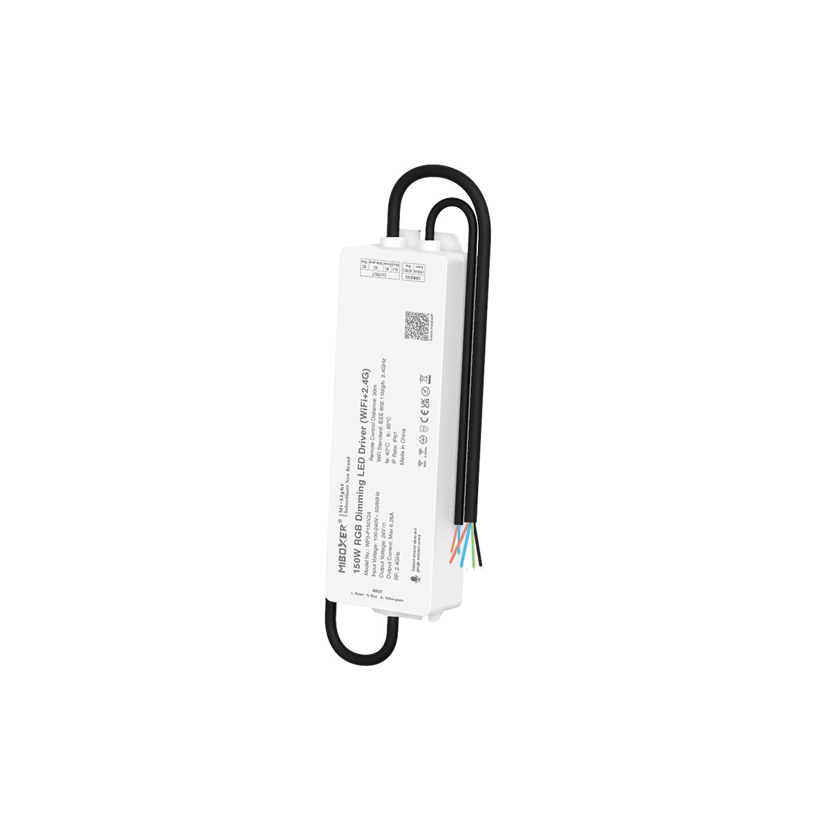 GloboStar® 71440 WP3-P150V24 Mi-Light Ασύρματο RF 2.4Ghz Smart Controller LED Driver Wireless WiFi 1 Καναλιού για RGBW+WW+CCT Προϊόντα LED 150W 6.25A - AC 100-240V σε DC 24V - Αδιάβροχο IP67 Μ22.5 x Π7.3 x Υ3.5cm - 5 Years Warranty - ledmania.gr