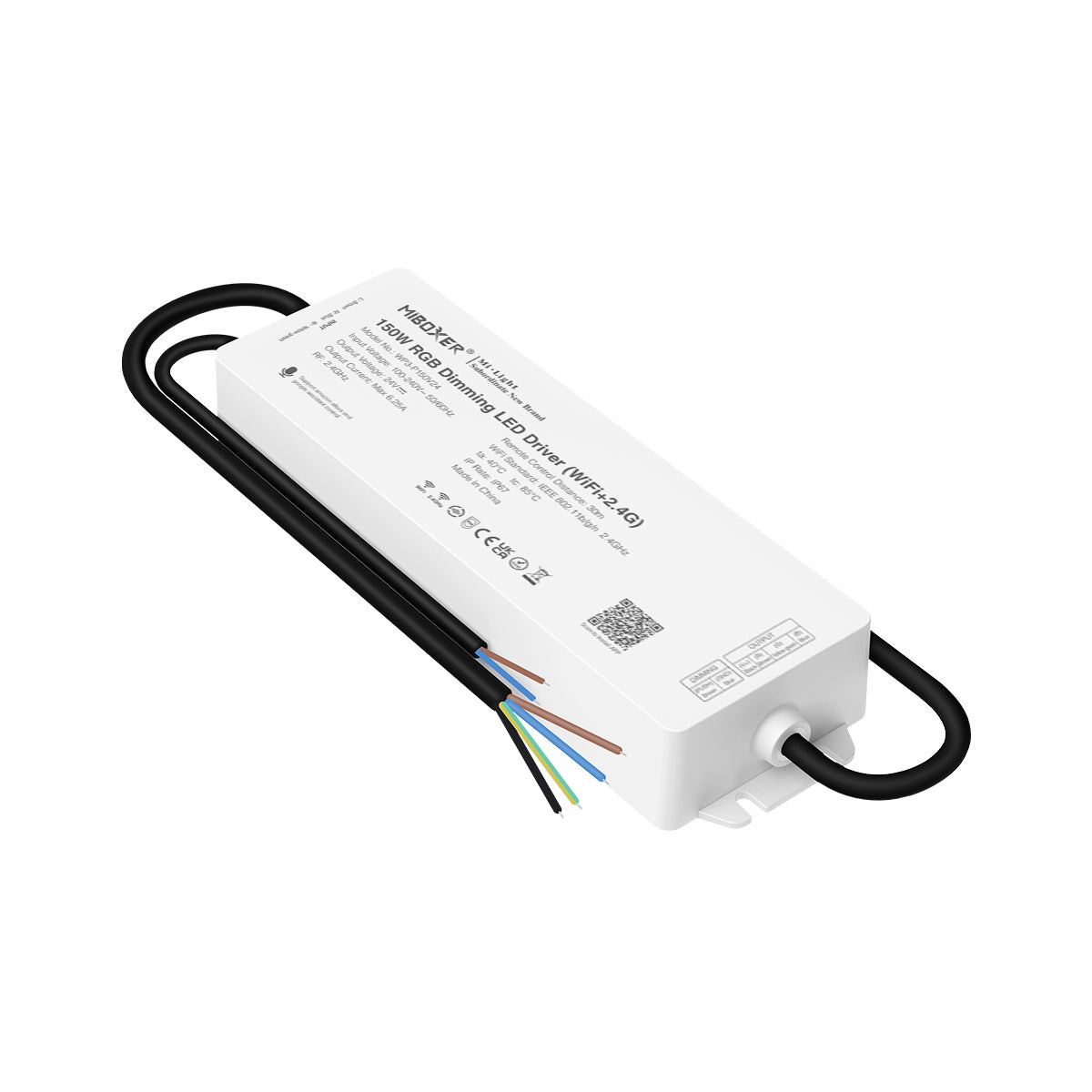 GloboStar® 71440 WP3-P150V24 Mi-Light Ασύρματο RF 2.4Ghz Smart Controller LED Driver Wireless WiFi 1 Καναλιού για RGBW+WW+CCT Προϊόντα LED 150W 6.25A - AC 100-240V σε DC 24V - Αδιάβροχο IP67 Μ22.5 x Π7.3 x Υ3.5cm - 5 Years Warranty - ledmania.gr