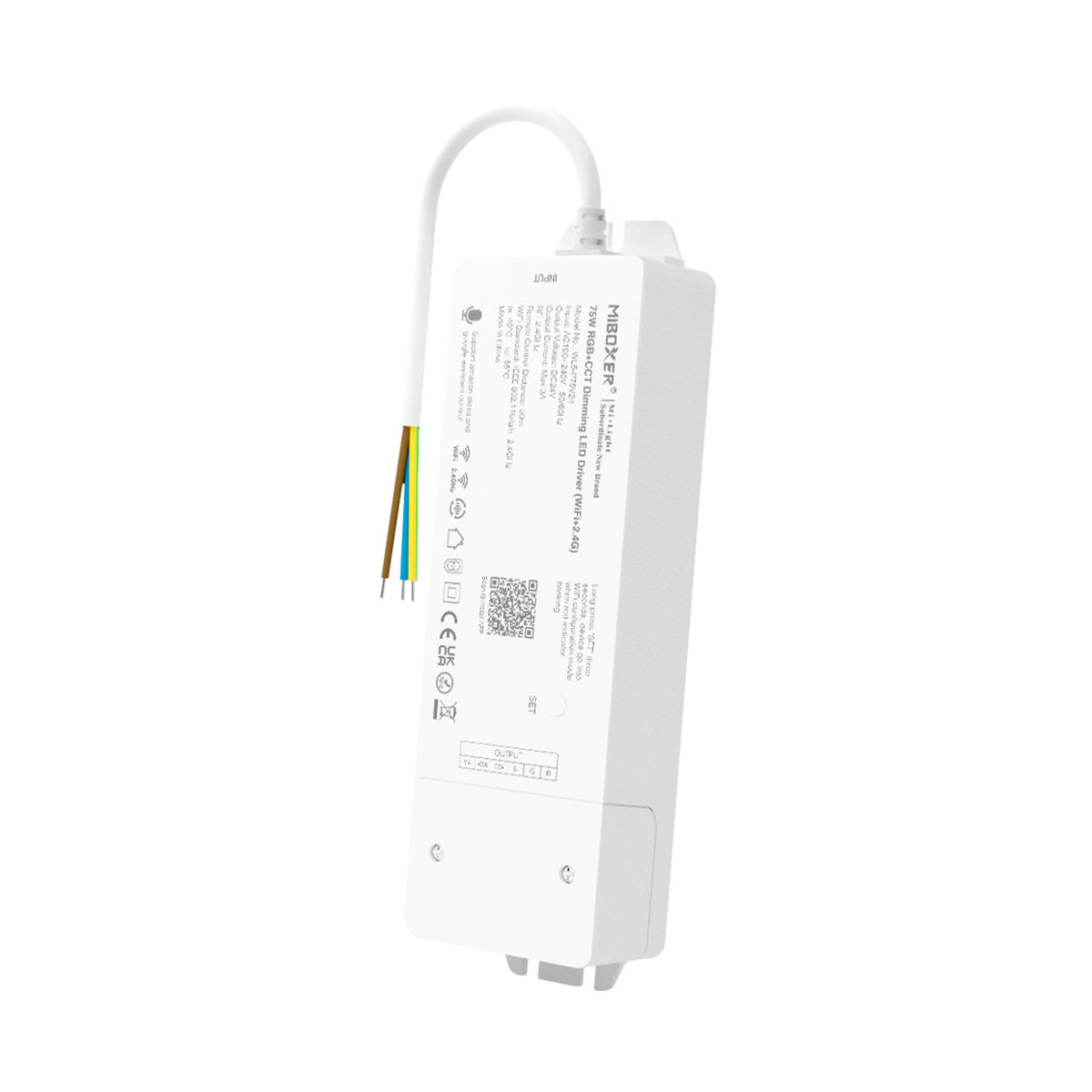 GloboStar® 71441 WL5-P75V24 Mi-Light Ασύρματο RF 2.4Ghz Smart Controller LED Driver Wireless WiFi 5 Καναλιών 5 x 0.3A για RGBW+WW+CCT Προϊόντα LED Max 75W 3A - AC 100-240V σε DC 24V - IP20 Μ19 x Π5.5 x Υ3.2cm - 5 Years Warranty - ledmania.gr