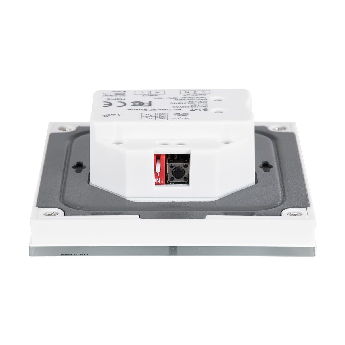GloboStar® 71452 S1-T SKYDANCE AC Smart RF 2.4Ghz & Αφής - Touch Triac Dimming AC100-240V σε AC100-240V 1 x 1.5A 360W - Max 1.5A 360W - IP20 - Λευκό Σώμα - Μ8.5 x Π8.5 x Υ3.2cm - 5 Years Warranty - ledmania.gr