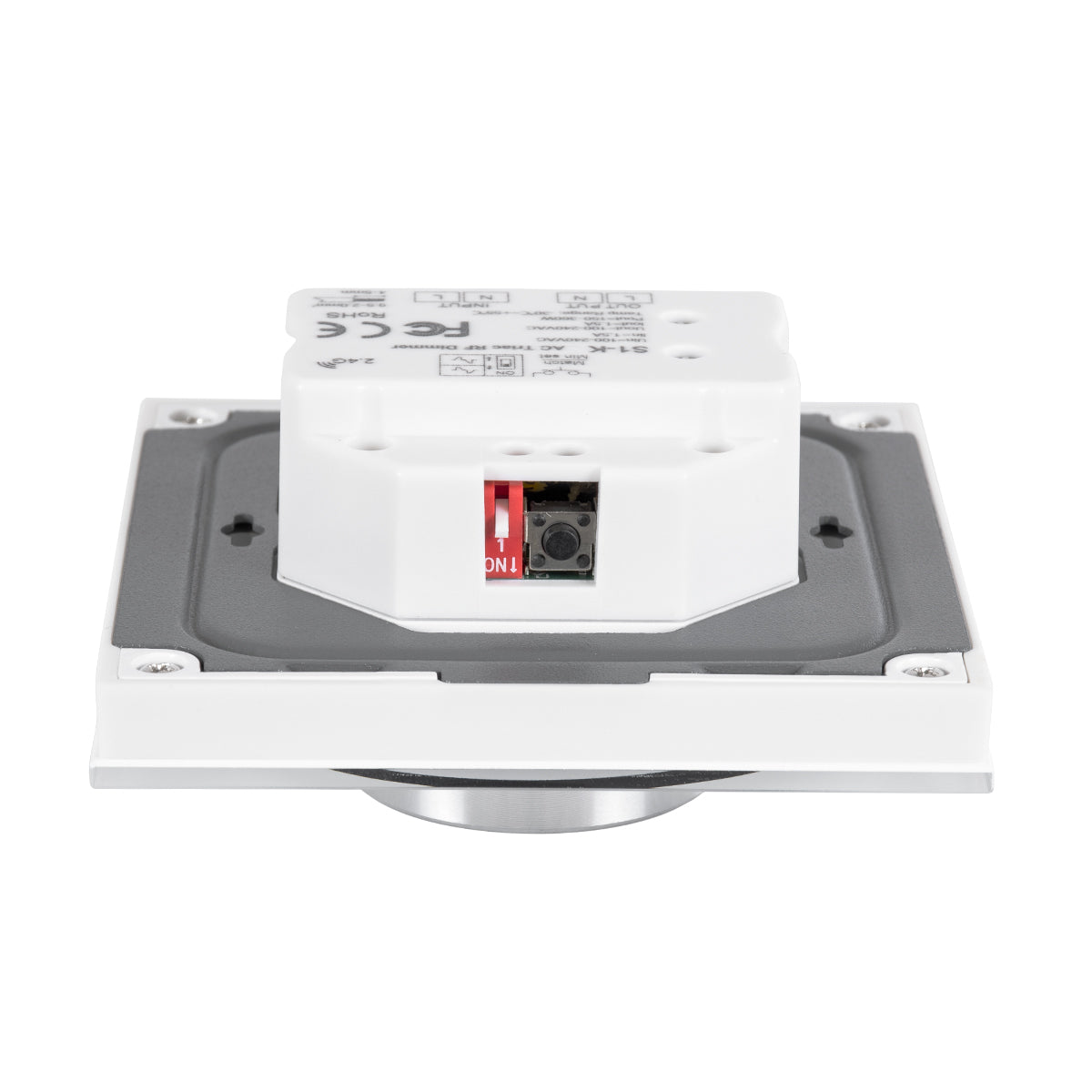 GloboStar® 71454 S1-K SKYDANCE AC Smart RF 2.4Ghz & Ροοστάτη - Push ON/OFF Triac Dimming AC100-240V σε AC100-240V 1 x 1.5A 360W - Max 1.5A 360W - IP20 - Λευκό Σώμα - Μ8.5 x Π8.5 x Υ5cm - 5 Years Warranty - ledmania.gr