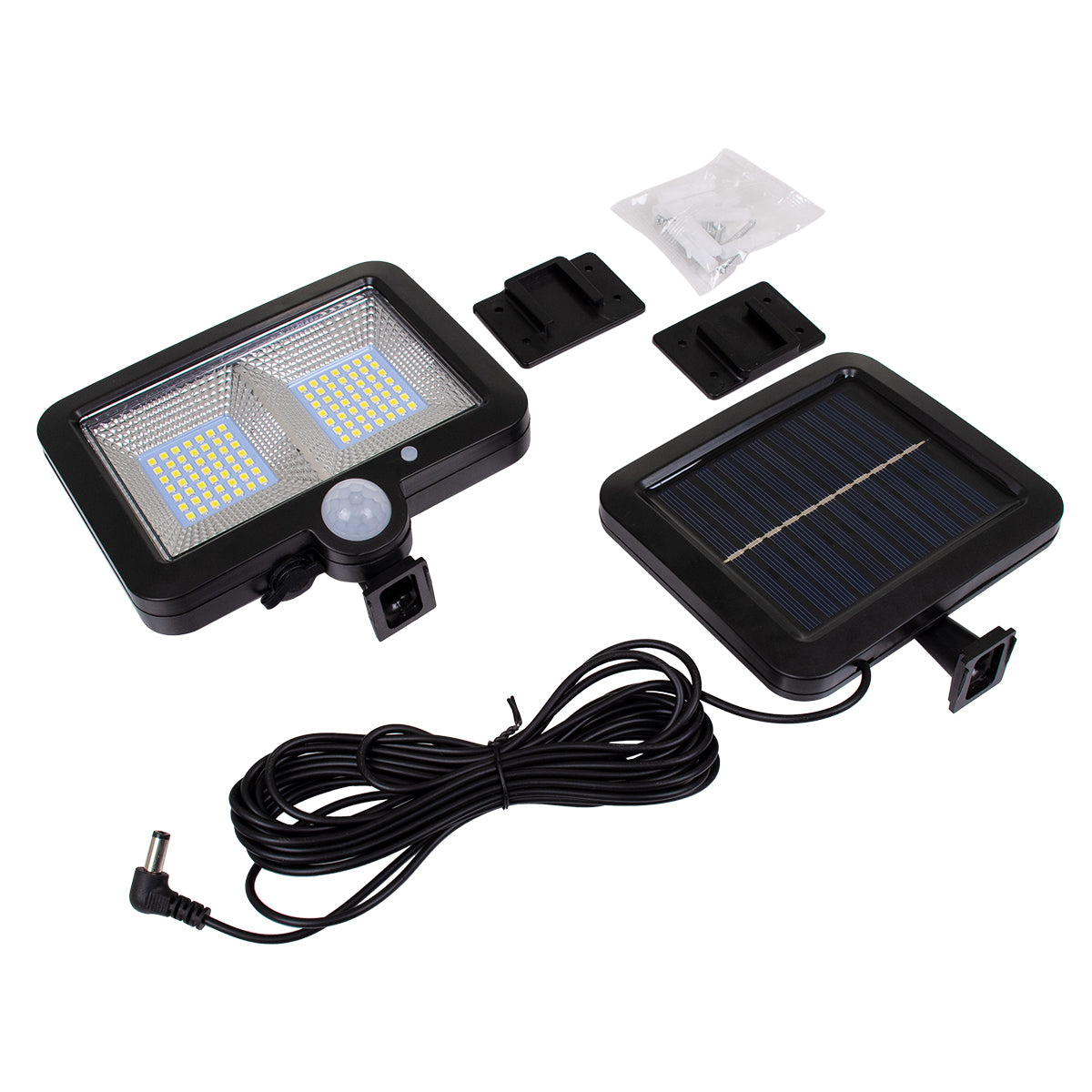 GloboStar® 71459 Αυτόνομος Ηλιακός Προβολέας LED SMD 10W 260lm με Ενσωματωμένη Μπαταρία 1200mAh - Φωτοβολταϊκό Πάνελ με Αισθητήρα Ημέρας-Νύχτας - PIR Αισθητήρα Κίνησης Αδιάβροχο IP65 Ψυχρό Λευκό 6000K - ledmania.gr