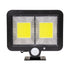GloboStar® 71461 Αυτόνομος Ηλιακός Προβολέας LED 108 2 x COB 25W 1400lm με Ενσωματωμένη Μπαταρία 2400mAh - Φωτοβολταϊκό Πάνελ με Αισθητήρα Ημέρας-Νύχτας - PIR Αισθητήρα Κίνησης Αδιάβροχο IP65 Ψυχρό Λευκό 6000K - ledmania.gr