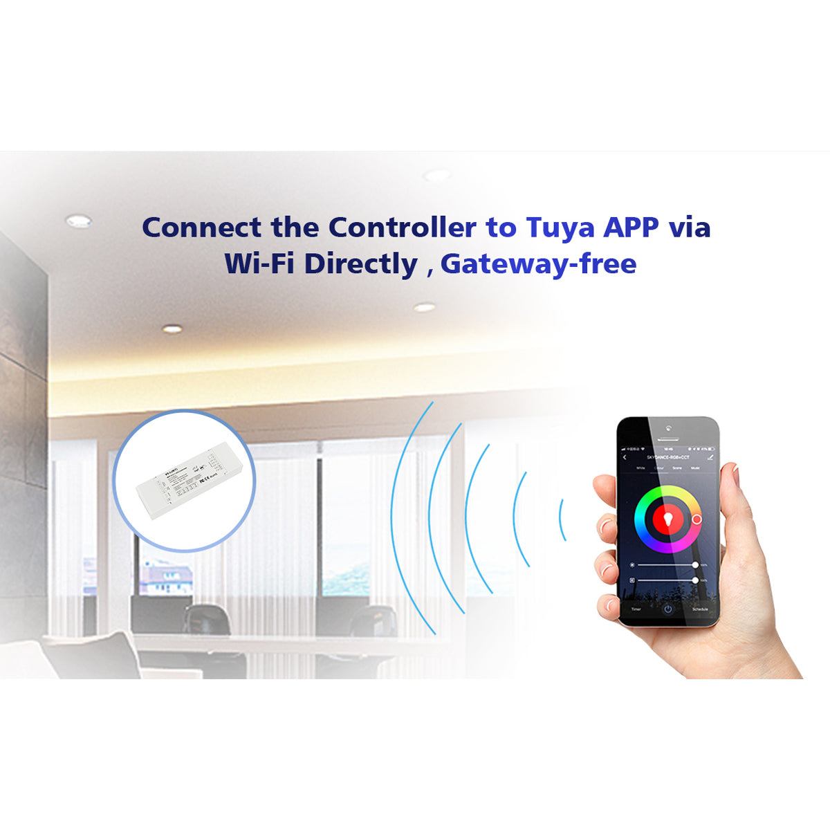GloboStar® 71470 V5-L SKYDANCE DC WiFi & RF 2.4Ghz Dimmer High Speed Controller 5 Καναλιών DC 12-48V 5 x 6A 288W - Max 30A 1440W - IP20 Μ18 x Π5.7 x Υ2.8cm - 5 Years Warranty - ledmania.gr