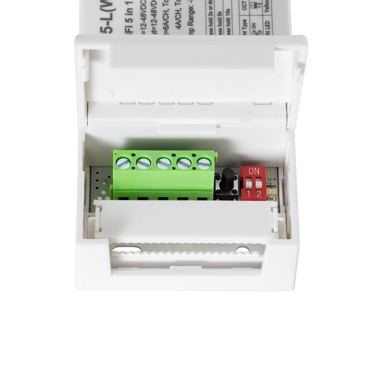 GloboStar® 71470 V5-L SKYDANCE DC WiFi & RF 2.4Ghz Dimmer High Speed Controller 5 Καναλιών DC 12-48V 5 x 6A 288W - Max 30A 1440W - IP20 Μ18 x Π5.7 x Υ2.8cm - 5 Years Warranty - ledmania.gr