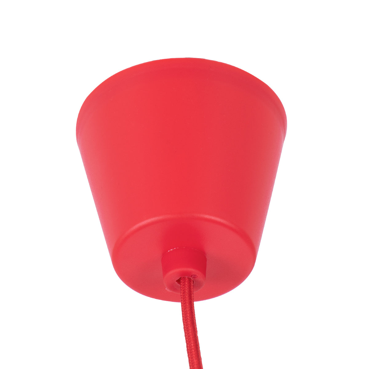 GloboStar® CABLITO 61551 Μοντέρνο Κρεμαστό Φωτιστικό Οροφής Μονόφωτο 1 x E27 Κόκκινο Σιλικόνης Ανάρτηση με Υφασμάτινο Καλώδιο Φ4 x Υ110cm - ledmania.gr
