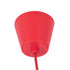 GloboStar® CABLITO 61551 Μοντέρνο Κρεμαστό Φωτιστικό Οροφής Μονόφωτο 1 x E27 Κόκκινο Σιλικόνης Ανάρτηση με Υφασμάτινο Καλώδιο Φ4 x Υ110cm - ledmania.gr