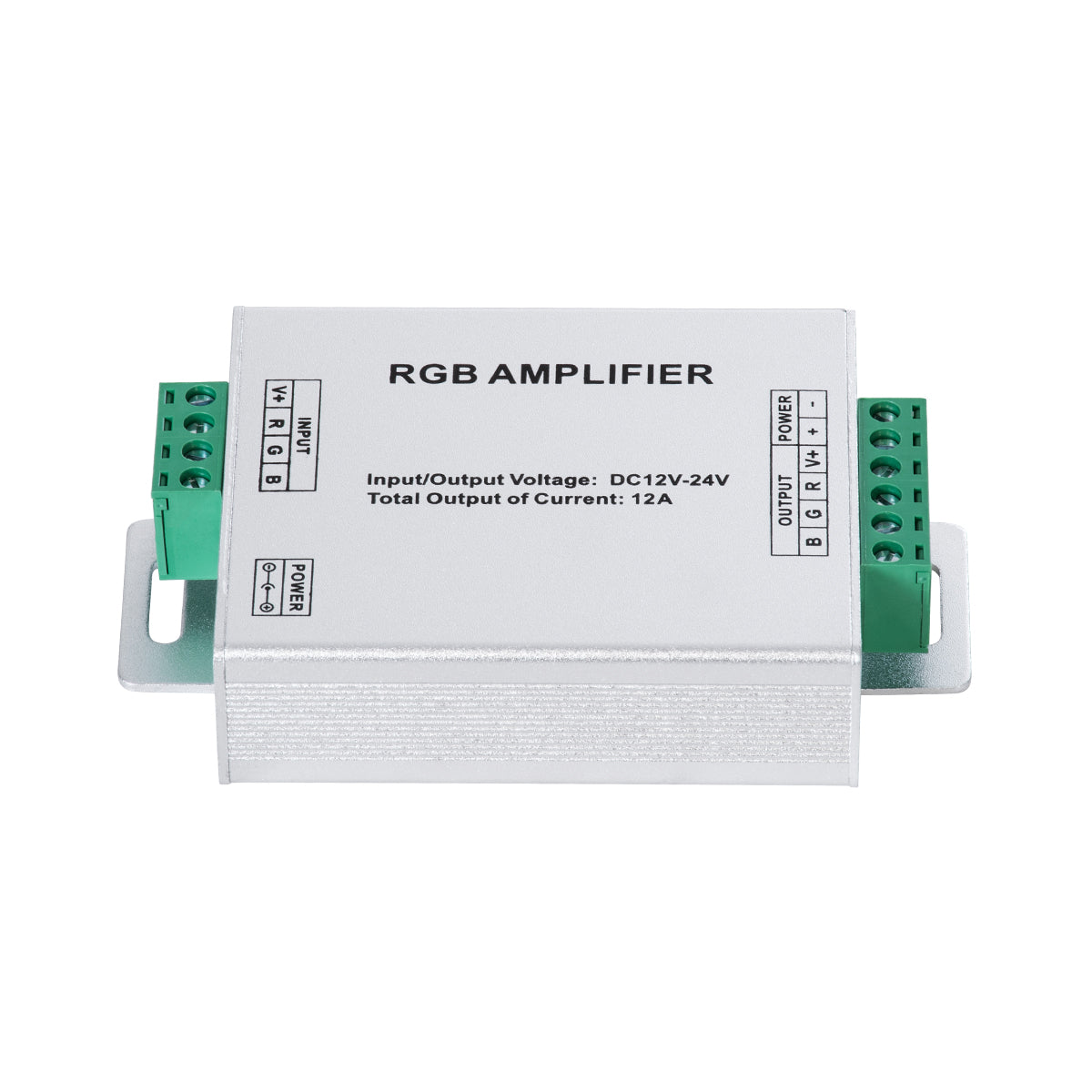 GloboStar® 73392 High Speed LED Amplifier 3 Channels - Ενισχυτής Σήματος Υψηλών Ταχυτήτων LED 3 Καναλιών DC 12-24V RGB Max 288W Μ10.5 x Π6.5 x Υ2.5cm - ledmania.gr