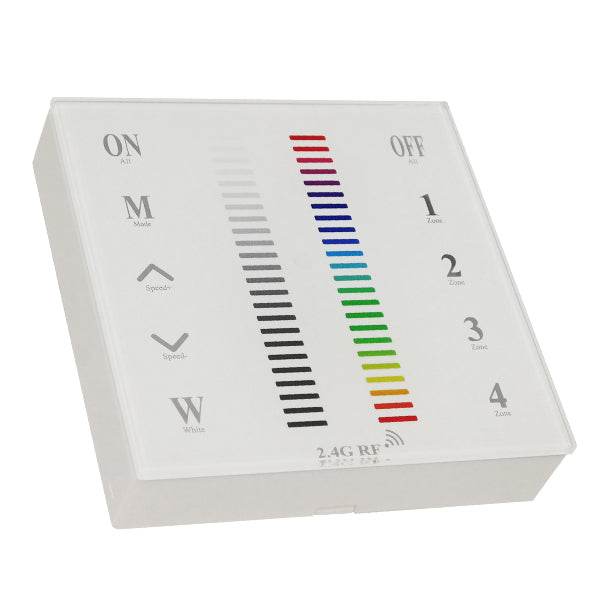 Ασύρματο LED RGB Χειριστήριο Αφής και Τοίχου 2.4G RF Έως και 4 Διαφορετικά Groups DC GloboStar 73417 - ledmania.gr