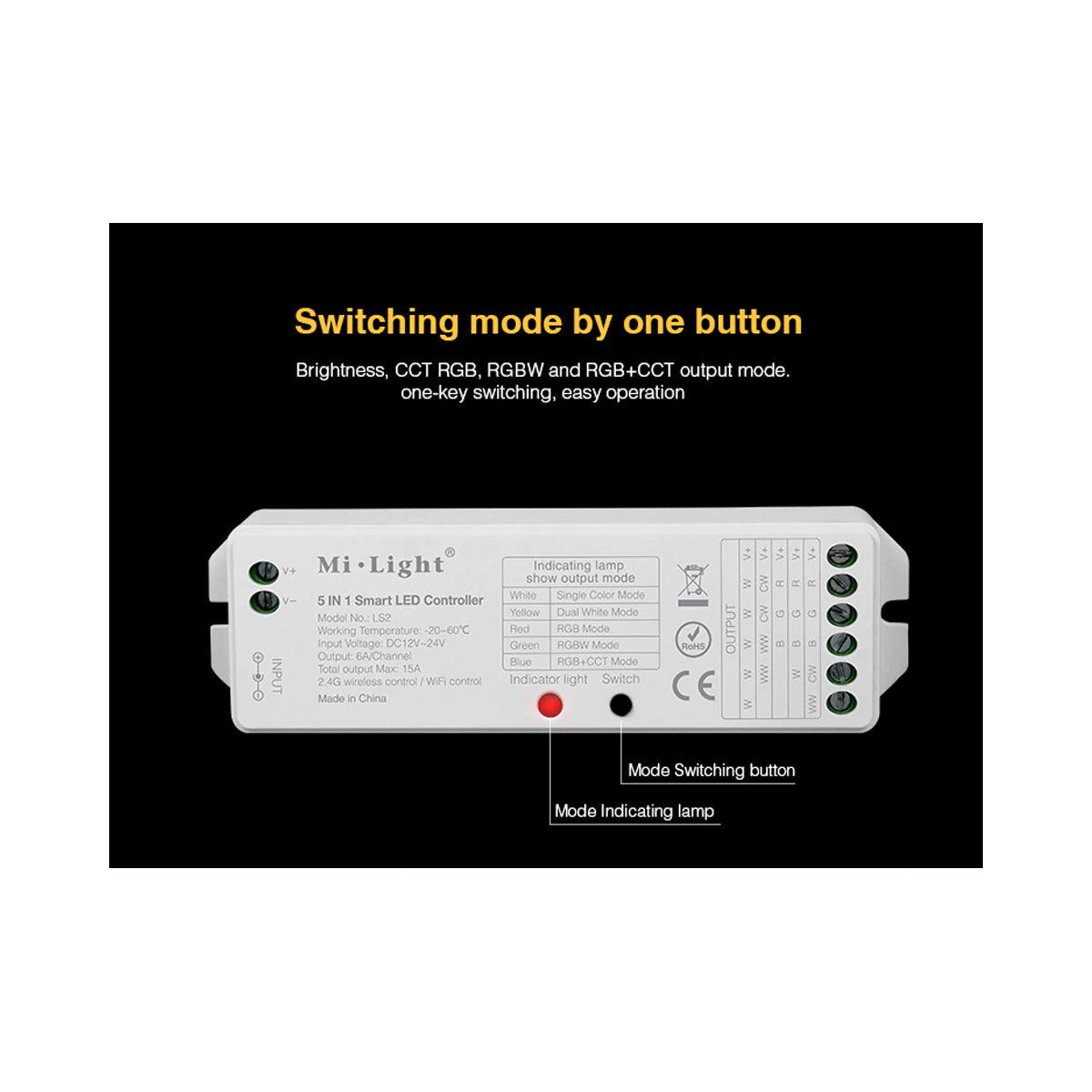 GloboStar® 73423 Mi-Light MiBOXER WL-Box1 - Smart 2.4GHz Gateway Bridge to WiFi-IEEE 802.11b/g/n DC 5V / 500mA - ledmania.gr