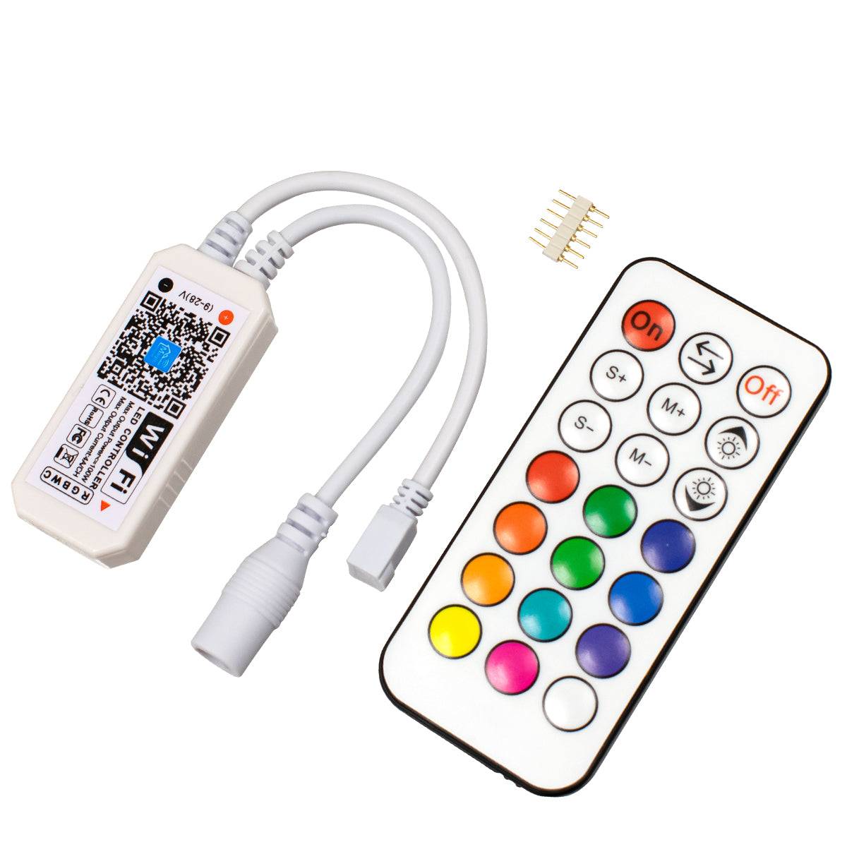 GloboStar® 73430 Ασύρματος Smart Home Wi-Fi LED RGBW + WW Controller με Χειριστήριο RF DC 9-28V Max 100W - ledmania.gr