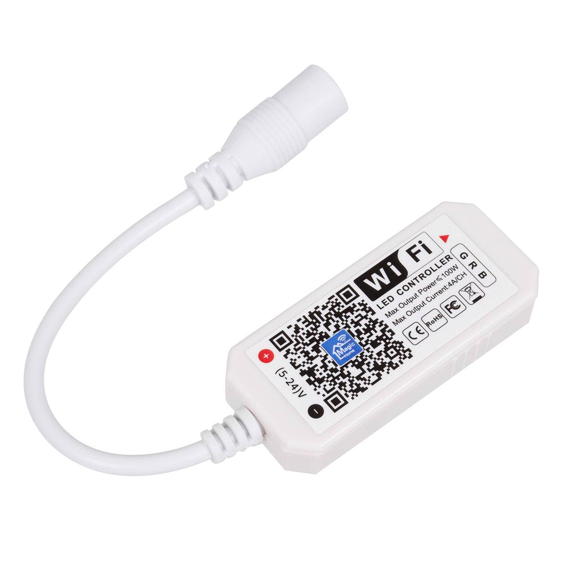 GloboStar® 73435 Ασύρματος Smart Home Wi-Fi LED RGB Controller με Χειριστήριο RF 2.4Ghz DC 5-24V Max 100W - ledmania.gr