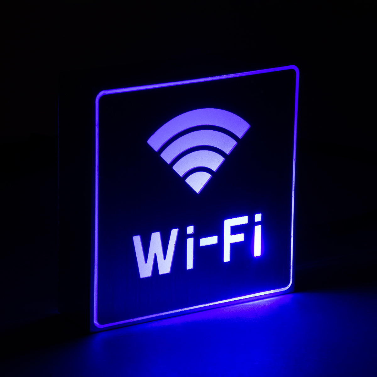 75657 Φωτιστικό Τοίχου Ένδειξης Wi-Fi LED 1W AC 220-240V IP20 - Σώμα Αλουμινίου - Μ11 x Π11 x Υ3cm - Μπλε