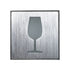  75662 Φωτιστικό Τοίχου Ένδειξης GLASS OF WINE LED 1W AC 220-240V IP20 - Σώμα Αλουμινίου - Μ11 x Π11 x Υ3cm - Πορτοκαλί