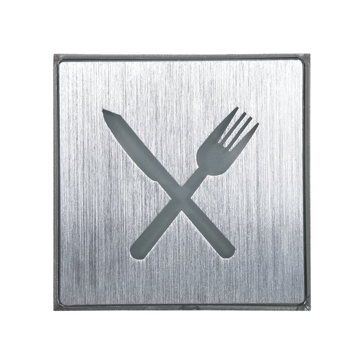 GloboStar® SENSATI 75660 Φωτιστικό Τοίχου Ένδειξης RESTAURANT FORK & KNIFE LED 1W AC 220-240V IP20 - Σώμα Αλουμινίου - Μ11 x Π11 x Υ3cm - Πορτοκαλί - ledmania.gr
