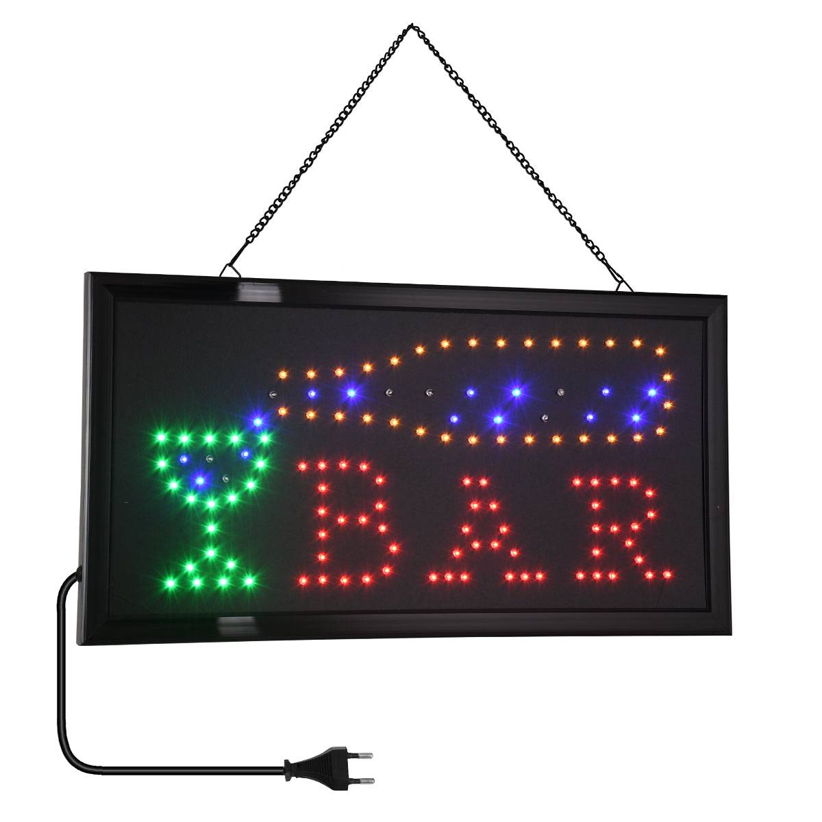 GloboStar® 75689 Φωτιστικό Ταμπέλα LED Σήμανσης BAR με Πρίζα AC 230V Μ48xΠ25xΥ2cm - ledmania.gr
