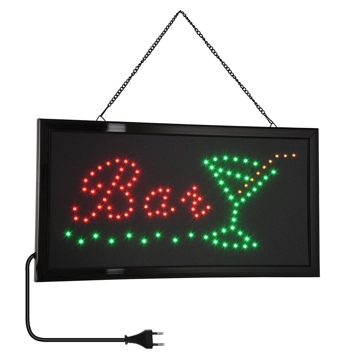 GloboStar® 75690 Φωτιστικό Ταμπέλα LED Σήμανσης BAR WITH COCTAIL με Πρίζα AC 230V Μ48xΠ25xΥ2cm - ledmania.gr