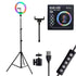 GloboStar® 75801 Professional Digital Ring Light Φ26cm LED SMD 30W 3000lm 180° DC 5V με Καλώδιο Τροφοδοσίας USB - Ενσωματωμένο Χειριστήριο Εναλλαγής Χρωμάτων & 1 Βάση Τηλεφώνου - Πολύχρωμο RGBW+WW Dimmable - ledmania.gr