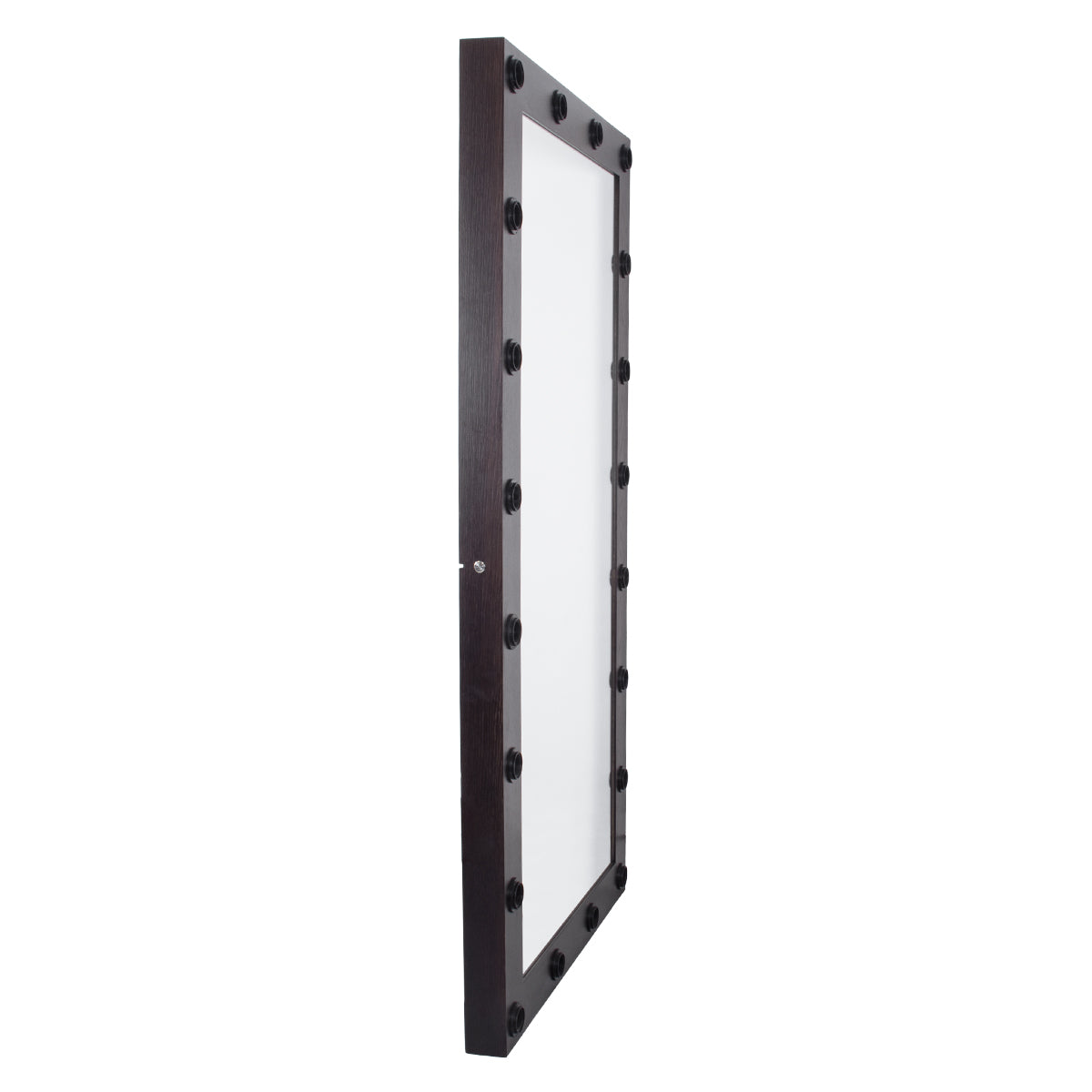 GloboStar® MAKEUP MIRROR-160x80-2 Μοντέρνος Καθρέπτης Μακιγιάζ με Πλαίσιο Φυσικού Ξύλου με Διακόπτη On/Off 20 x E27 AC220-240V - Μ80 x Π7 x Υ160cm - Καφέ Wenge - ledmania.gr