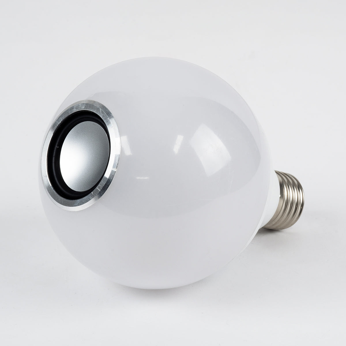 GloboStar® 76072 Λάμπα LED E27 G95 Γλόμπος 12W 780lm 260° με Ενσωματωμένο Bluetooth Ηχείο 3W AC 220-240V IP20 Φ9.5 x Υ13.5cm - Εναλλαγή Φωτισμού μέσω Τηλεχειριστηρίου & Μέσω Smart Home Εφαρμογής HappyLighting APP - Πολύχρωμο RGBW - ledmania.gr