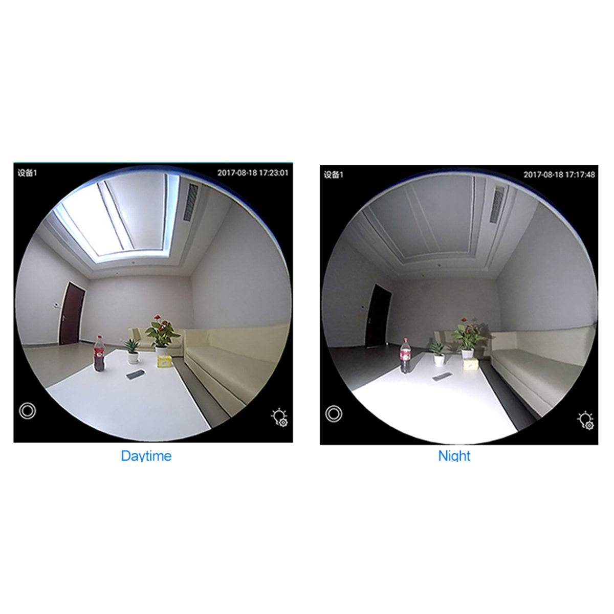 GloboStar® 76073 WIFI 2.4G IP CAMERA 2.0MP 1080P - Έξυπνη Κρυφή IP Κάμερα WiFi 1080P Fish Eye 360° 3W LED σε Σχήμα Λάμπας με Ντουί και Βάση E27 Smart Home - ledmania.gr