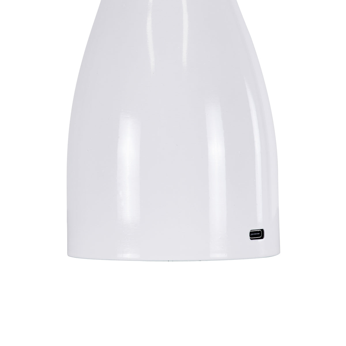 GloboStar® DOLLY 76466 Μοντέρνο Επιτραπέζιο Φωτιστικό Πορτατίφ LED 1.5W 105lm 120° DC 5V Επαναφορτιζόμενο με Μπαταρία Li-ion 1800mAh - Διακόπτη Αφής με 3 Εναλλαγές Φωτισμού CCT Θερμό - Φυσικό - Ψυχρό 1500K - 4500K - 6000K Dimmable - D9 x 21cm - Λευκό - ledmania.gr