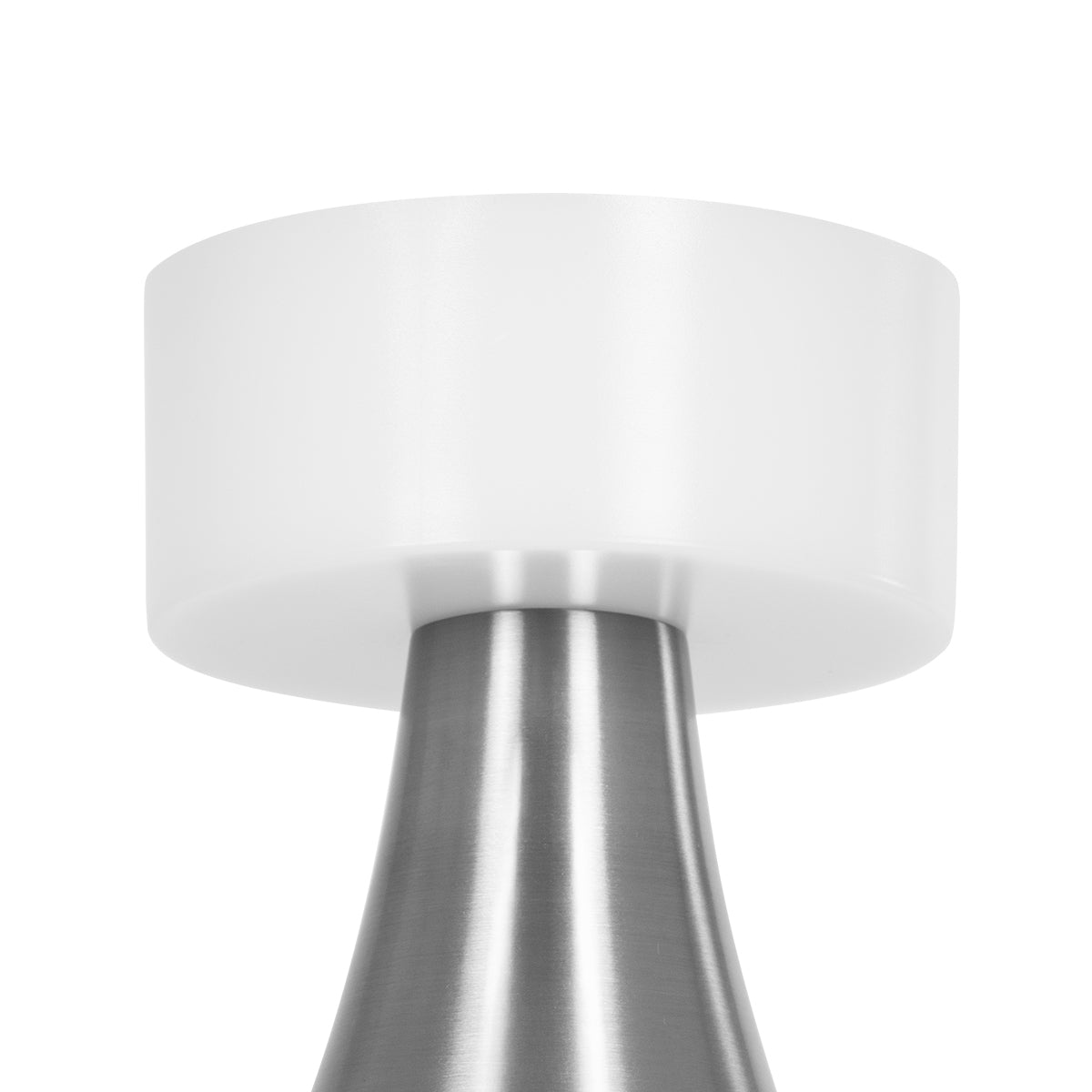 GloboStar® DOLLY 76468 Μοντέρνο Επιτραπέζιο Φωτιστικό Πορτατίφ LED 1.5W 105lm 120° DC 5V Επαναφορτιζόμενο με Μπαταρία Li-ion 1800mAh - Διακόπτη Αφής με 3 Εναλλαγές Φωτισμού CCT Θερμό - Φυσικό - Ψυχρό 1500K - 4500K - 6000K Dimmable - D9 x 21cm - Ασημί - ledmania.gr