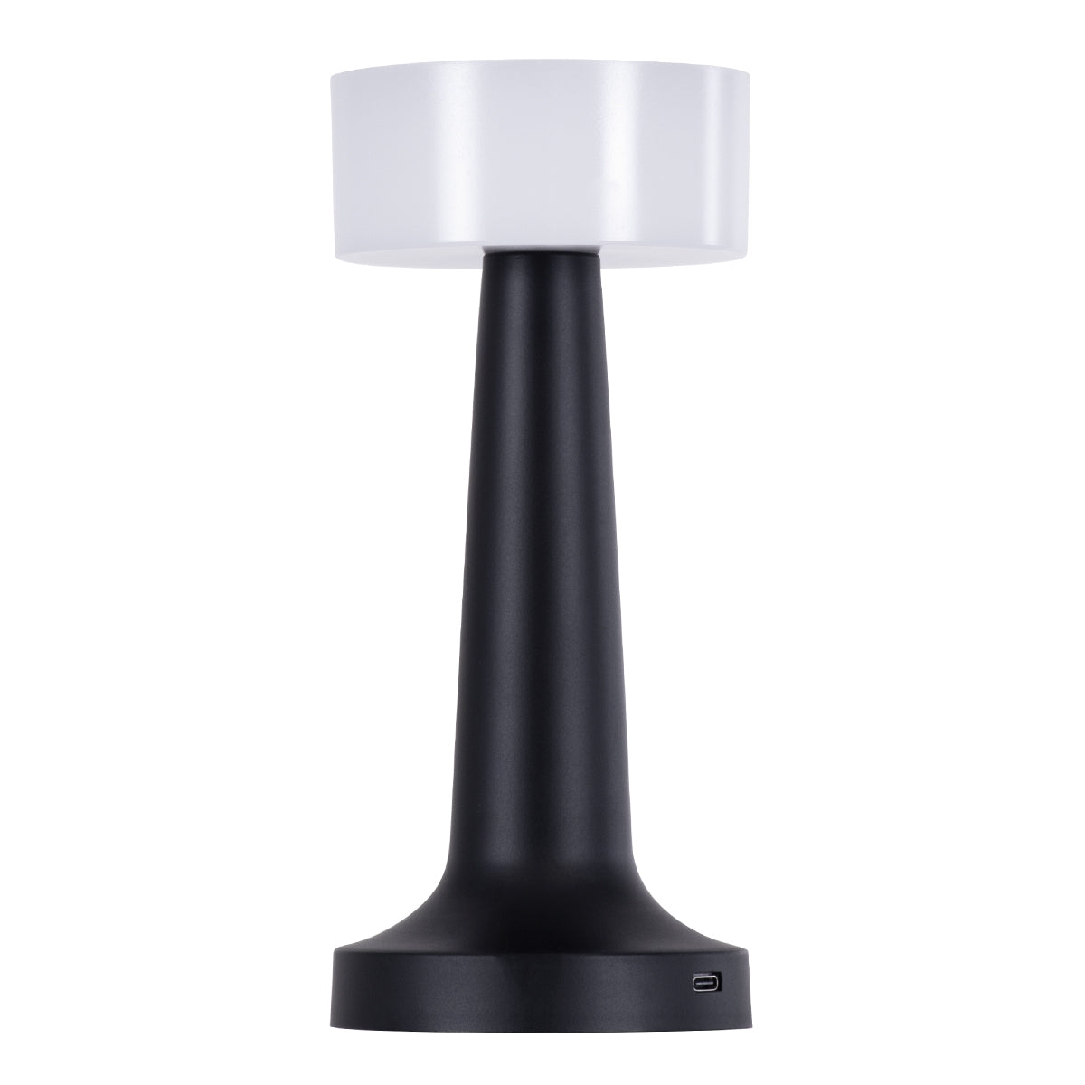 GloboStar® NANNA 76472 Μοντέρνο Επιτραπέζιο Φωτιστικό Πορτατίφ LED 1.5W 105lm 120° DC 5V Επαναφορτιζόμενο με Μπαταρία Li-ion 1800mAh - Διακόπτη Αφής με 3 Εναλλαγές Φωτισμού CCT Θερμό - Φυσικό - Ψυχρό 1500K - 4500K - 6000K Dimmable - D9 x 21cm - Μαύρο - ledmania.gr