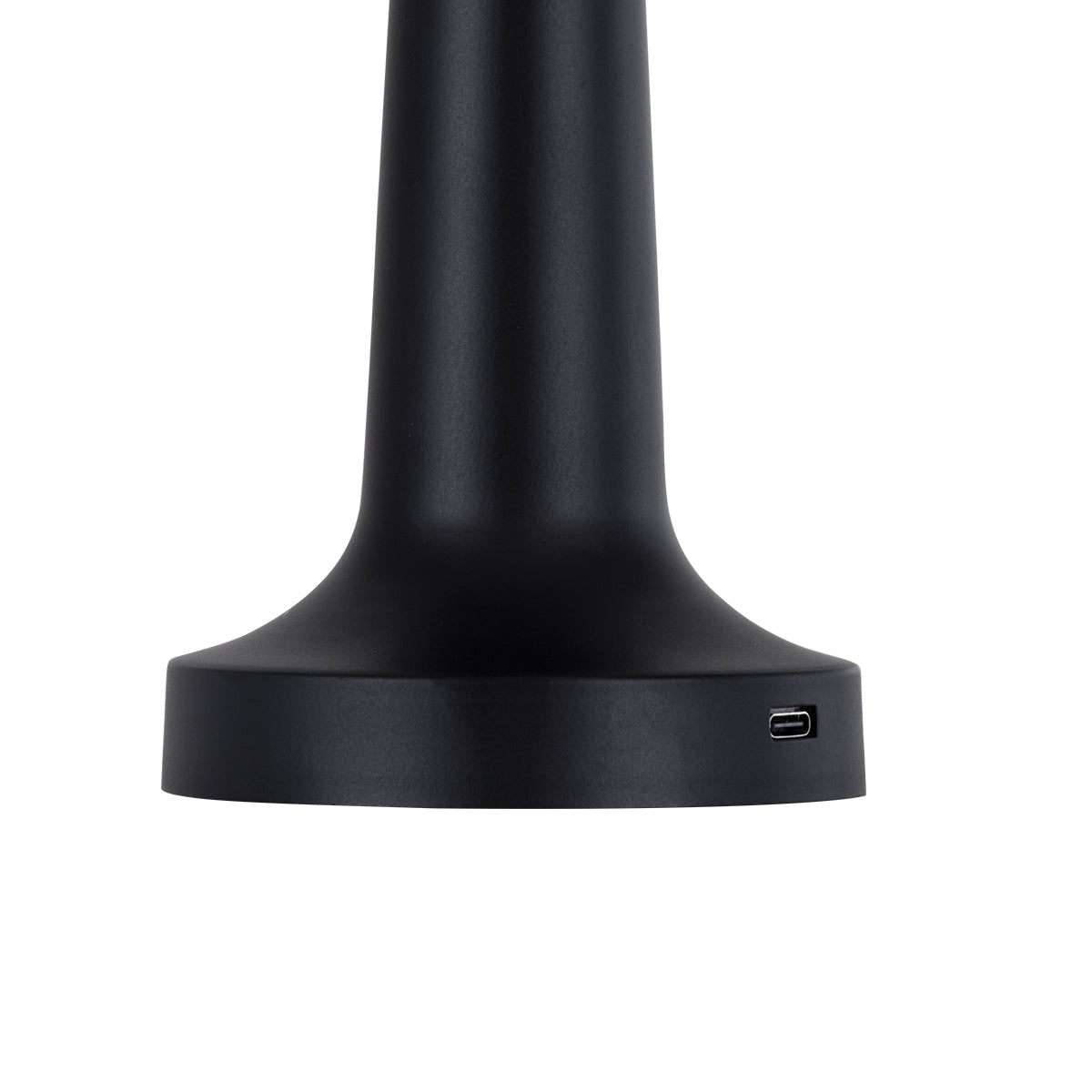 GloboStar® NANNA 76472 Μοντέρνο Επιτραπέζιο Φωτιστικό Πορτατίφ LED 1.5W 105lm 120° DC 5V Επαναφορτιζόμενο με Μπαταρία Li-ion 1800mAh - Διακόπτη Αφής με 3 Εναλλαγές Φωτισμού CCT Θερμό - Φυσικό - Ψυχρό 1500K - 4500K - 6000K Dimmable - D9 x 21cm - Μαύρο - ledmania.gr
