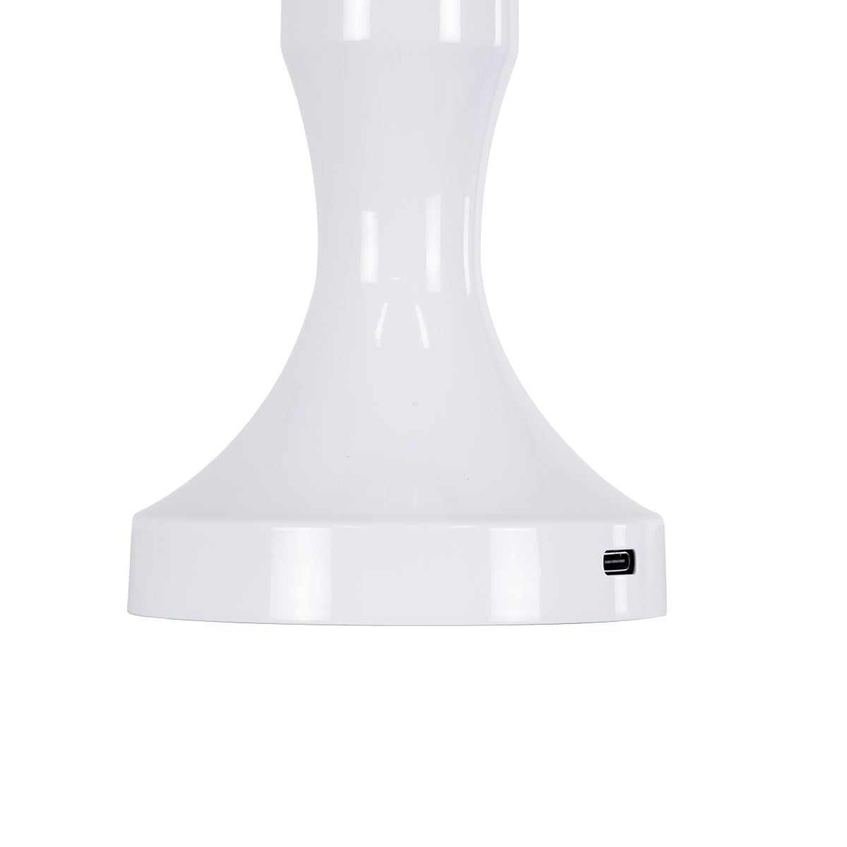 GloboStar® LUNNA 76476 Μοντέρνο Επιτραπέζιο Φωτιστικό Πορτατίφ LED 1.5W 105lm 120° DC 5V Επαναφορτιζόμενο με Μπαταρία Li-ion 1800mAh - Διακόπτη Αφής με 3 Εναλλαγές Φωτισμού CCT Θερμό - Φυσικό - Ψυχρό 1500K - 4500K - 6000K Dimmable - D9 x 23cm - Λευκό - ledmania.gr