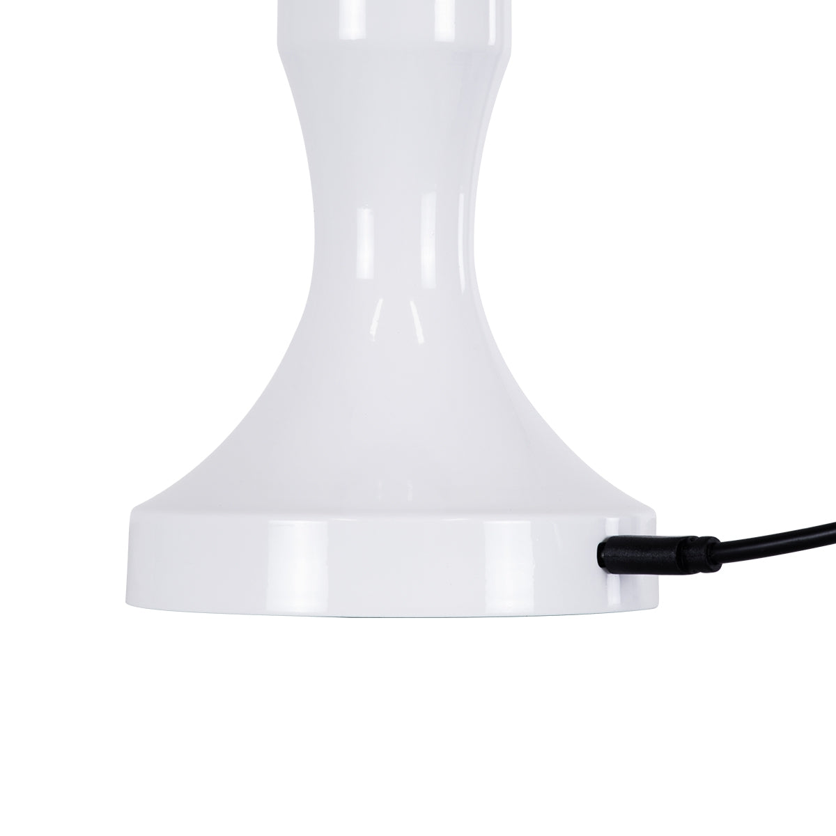 GloboStar® LUNNA 76476 Μοντέρνο Επιτραπέζιο Φωτιστικό Πορτατίφ LED 1.5W 105lm 120° DC 5V Επαναφορτιζόμενο με Μπαταρία Li-ion 1800mAh - Διακόπτη Αφής με 3 Εναλλαγές Φωτισμού CCT Θερμό - Φυσικό - Ψυχρό 1500K - 4500K - 6000K Dimmable - D9 x 23cm - Λευκό - ledmania.gr