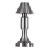 GloboStar® LUNNA 76478 Μοντέρνο Επιτραπέζιο Φωτιστικό Πορτατίφ LED 1.5W 105lm 120° DC 5V Επαναφορτιζόμενο με Μπαταρία Li-ion 1800mAh - Διακόπτη Αφής με 3 Εναλλαγές Φωτισμού CCT Θερμό - Φυσικό - Ψυχρό 1500K - 4500K - 6000K Dimmable - D9 x 23cm - Ασημί - ledmania.gr