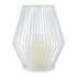 GloboStar® CANDLE 76489 Διακοσμητικό Realistic Κερί με LED Εφέ Κινούμενης Φλόγας - Μπαταρίας 2 x AA (Δεν Συμπεριλαμβάνονται) & Ασύρματο Χειριστήριο IR Θερμό Λευκό 2700K Dimmable Λευκό Φ16 x Υ18cm - ledmania.gr