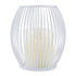 GloboStar® CANDLE 76490 Διακοσμητικό Realistic Κερί με LED Εφέ Κινούμενης Φλόγας - Μπαταρίας 2 x AA (Δεν Συμπεριλαμβάνονται) & Ασύρματο Χειριστήριο IR Θερμό Λευκό 2700K Dimmable Λευκό Φ14 x Υ16cm - ledmania.gr