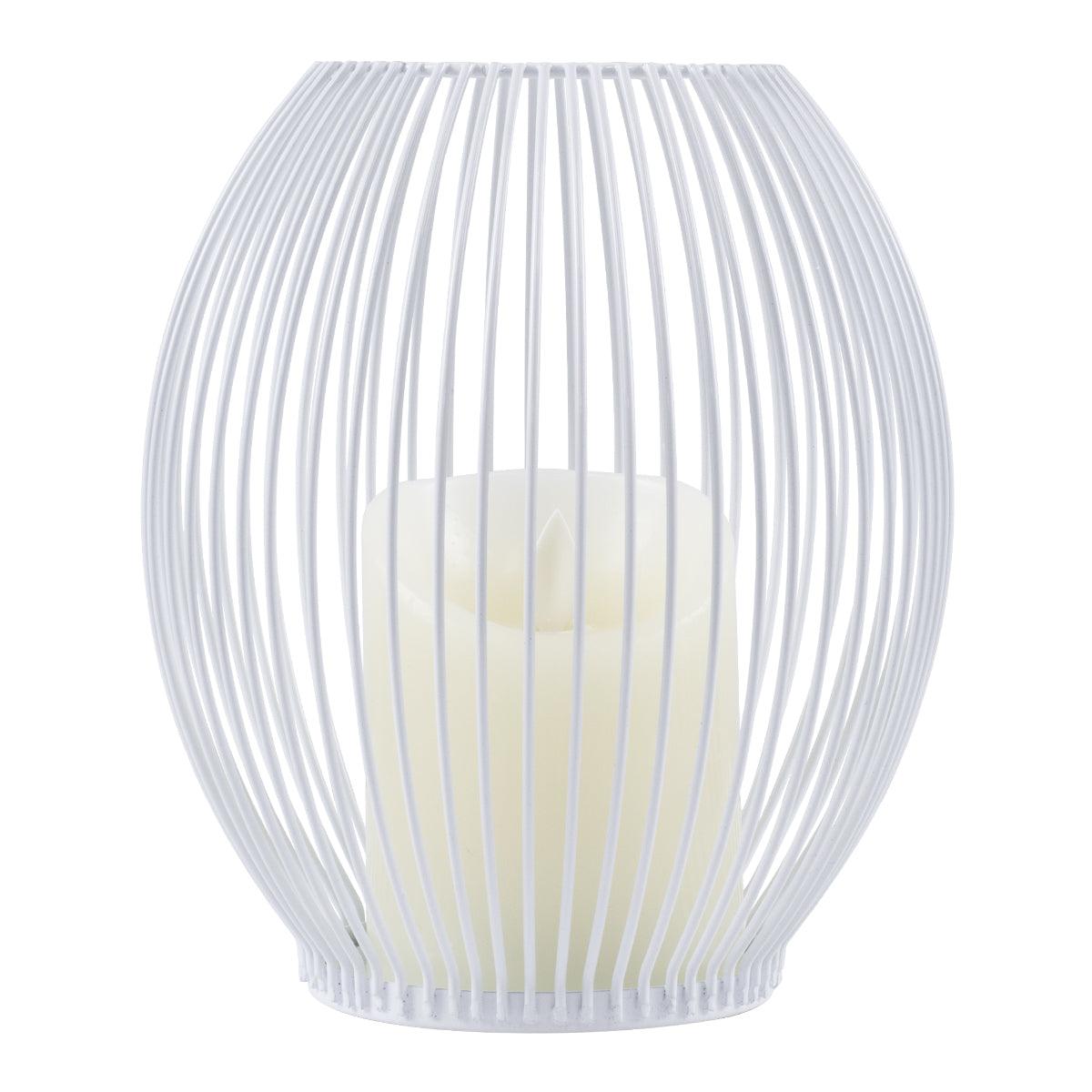 GloboStar® CANDLE 76491 Διακοσμητικό Realistic Κερί με LED Εφέ Κινούμενης Φλόγας - Μπαταρίας 2 x AA (Δεν Συμπεριλαμβάνονται) & Ασύρματο Χειριστήριο IR Θερμό Λευκό 2700K Dimmable Λευκό Φ16 x Υ18cm - ledmania.gr