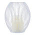 GloboStar® CANDLE 76491 Διακοσμητικό Realistic Κερί με LED Εφέ Κινούμενης Φλόγας - Μπαταρίας 2 x AA (Δεν Συμπεριλαμβάνονται) & Ασύρματο Χειριστήριο IR Θερμό Λευκό 2700K Dimmable Λευκό Φ16 x Υ18cm - ledmania.gr