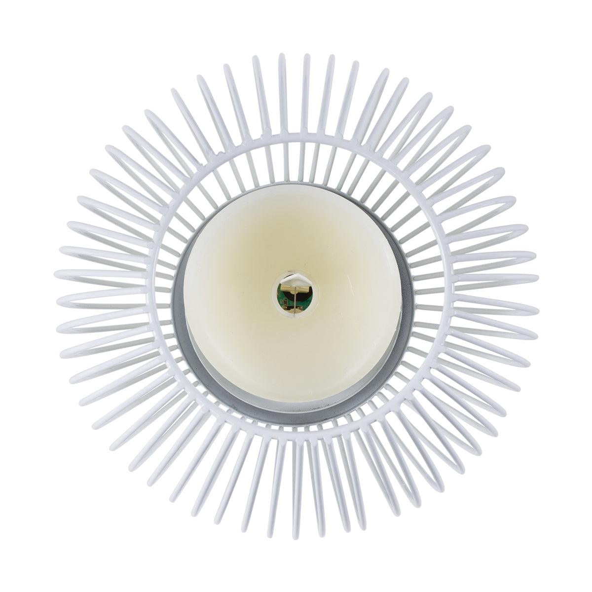 GloboStar® CANDLE 76491 Διακοσμητικό Realistic Κερί με LED Εφέ Κινούμενης Φλόγας - Μπαταρίας 2 x AA (Δεν Συμπεριλαμβάνονται) & Ασύρματο Χειριστήριο IR Θερμό Λευκό 2700K Dimmable Λευκό Φ16 x Υ18cm - ledmania.gr