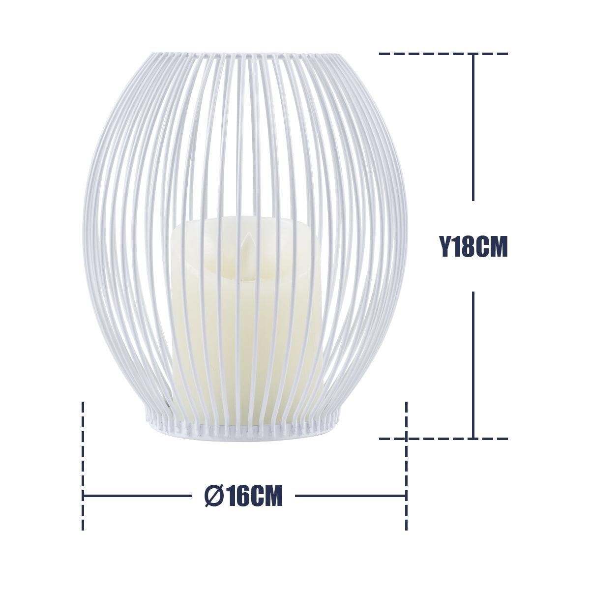 GloboStar® CANDLE 76491 Διακοσμητικό Realistic Κερί με LED Εφέ Κινούμενης Φλόγας - Μπαταρίας 2 x AA (Δεν Συμπεριλαμβάνονται) & Ασύρματο Χειριστήριο IR Θερμό Λευκό 2700K Dimmable Λευκό Φ16 x Υ18cm - ledmania.gr