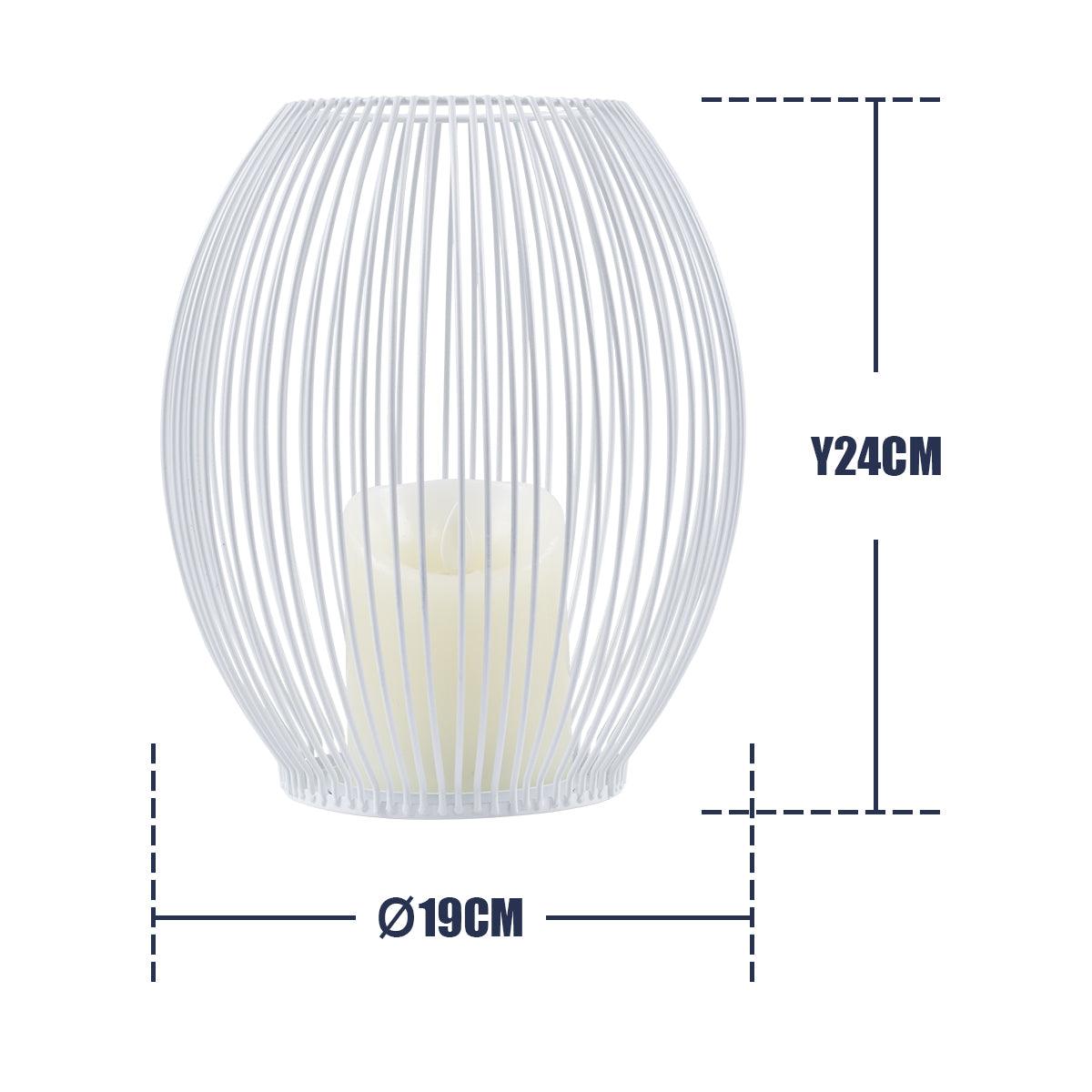 GloboStar® CANDLE 76492 Διακοσμητικό Realistic Κερί με LED Εφέ Κινούμενης Φλόγας - Μπαταρίας 2 x AA (Δεν Συμπεριλαμβάνονται) & Ασύρματο Χειριστήριο IR Θερμό Λευκό 2700K Dimmable Λευκό Φ19 x Υ24cm - ledmania.gr