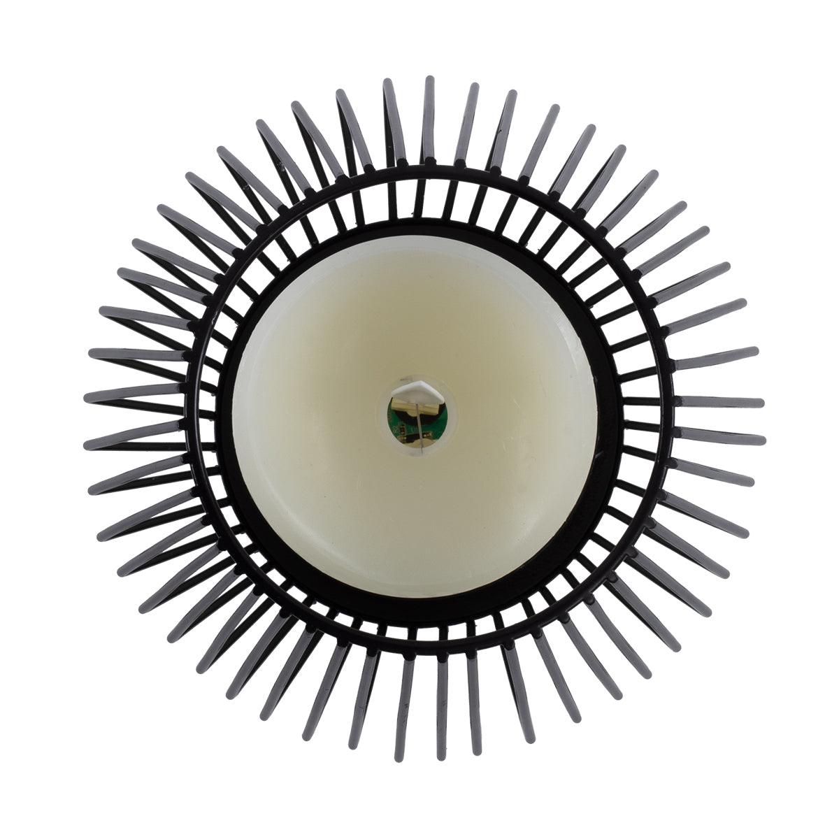GloboStar® CANDLE 76493 Διακοσμητικό Realistic Κερί με LED Εφέ Κινούμενης Φλόγας - Μπαταρίας 2 x AA (Δεν Συμπεριλαμβάνονται) & Ασύρματο Χειριστήριο IR Θερμό Λευκό 2700K Dimmable Μαύρο Φ14 x Υ16cm - ledmania.gr