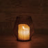 GloboStar® CANDLE 76493 Διακοσμητικό Realistic Κερί με LED Εφέ Κινούμενης Φλόγας - Μπαταρίας 2 x AA (Δεν Συμπεριλαμβάνονται) & Ασύρματο Χειριστήριο IR Θερμό Λευκό 2700K Dimmable Μαύρο Φ14 x Υ16cm - ledmania.gr