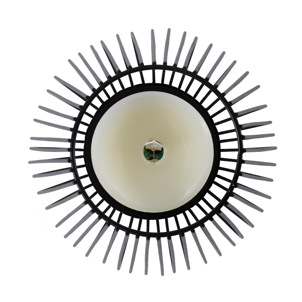GloboStar® CANDLE 76494 Διακοσμητικό Realistic Κερί με LED Εφέ Κινούμενης Φλόγας - Μπαταρίας 2 x AA (Δεν Συμπεριλαμβάνονται) & Ασύρματο Χειριστήριο IR Θερμό Λευκό 2700K Dimmable Μαύρο Φ16 x Υ18cm - ledmania.gr