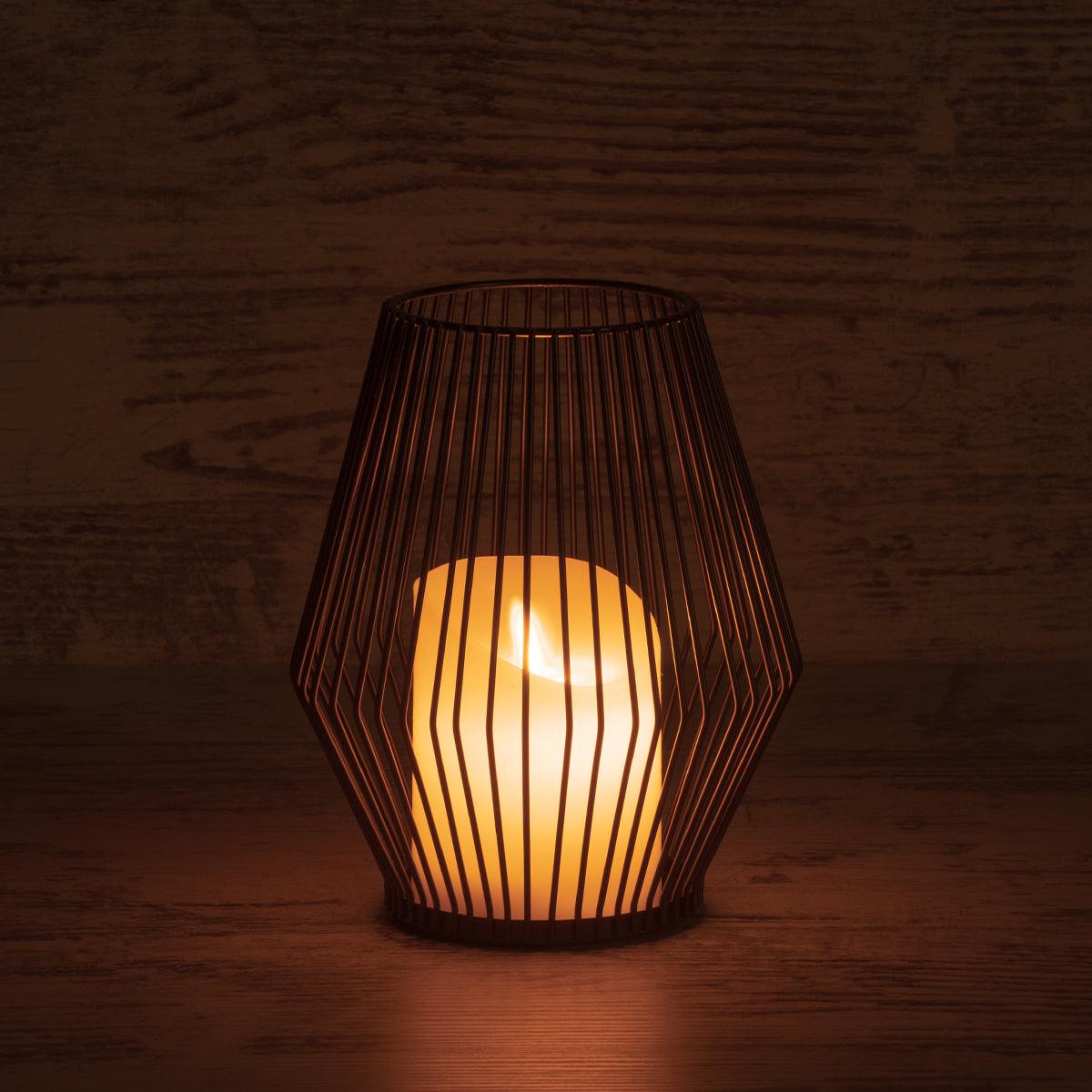 GloboStar® CANDLE 76494 Διακοσμητικό Realistic Κερί με LED Εφέ Κινούμενης Φλόγας - Μπαταρίας 2 x AA (Δεν Συμπεριλαμβάνονται) & Ασύρματο Χειριστήριο IR Θερμό Λευκό 2700K Dimmable Μαύρο Φ16 x Υ18cm - ledmania.gr
