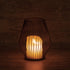 GloboStar® CANDLE 76494 Διακοσμητικό Realistic Κερί με LED Εφέ Κινούμενης Φλόγας - Μπαταρίας 2 x AA (Δεν Συμπεριλαμβάνονται) & Ασύρματο Χειριστήριο IR Θερμό Λευκό 2700K Dimmable Μαύρο Φ16 x Υ18cm - ledmania.gr